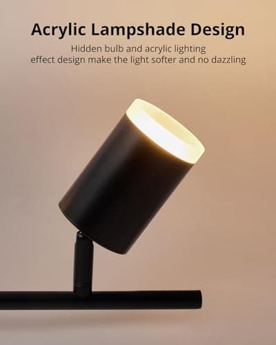 Gr4tec Plafonnier 6 Spots LED Noir, Moderne Luminaire Plafonnier LED Orientable, Éclairage de Plafond Spot Pivotant, Plafonnier Spot GU10 pour Cuisine Salon Chambre (Sans Ampoule)