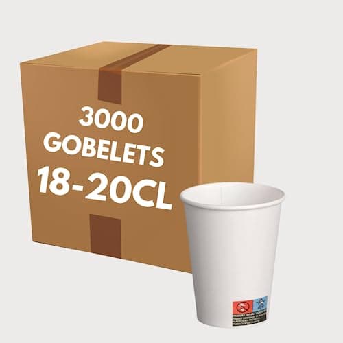 COVR 3000 Gobelets carton blanc (18-20cl - 7oz / 3000 unités)