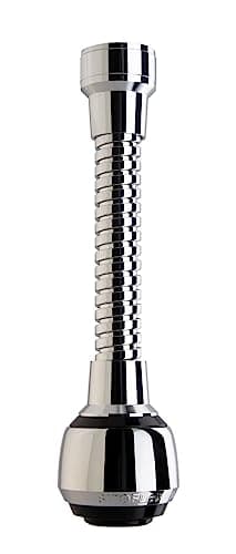 Siroflex 2510/S brise jet flexible en laiton Milady Made in Italy | Aérateur douchette chromé noir | Aérateur robinets cuisine| Robinetterie de cuisine