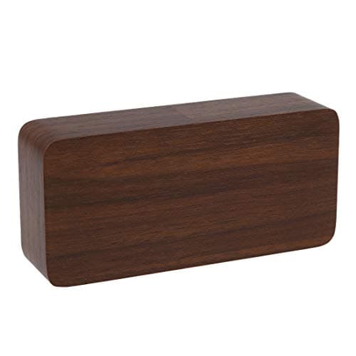 Lancoon Horloge Numérique en Bois - Réveil à LED Multifonctions avec Affichage De L'heure/De La Date/De La Température Et Commande Vocale pour Le Voyage à Domicile - AC11Brown_Red
