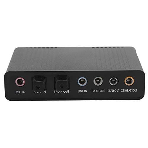 AMONIDA DM-HD10 Carte Son Externe Adaptateur Surround 5.1 6 canaux Adaptateur de Carte Son Audio