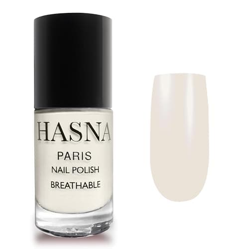 Hasna Paris - Vernis à Ongles Halal - Éco-Responsable - Brillance et Longue Tenue - Facile à Appliquer - 6ml (CREME)