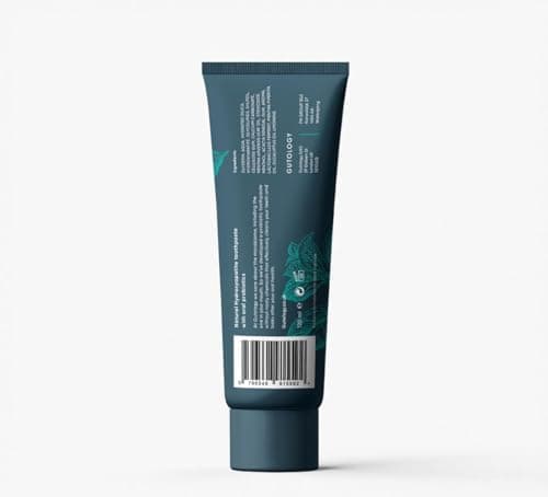 Gutology Dentifrice probiotique naturel, 120 ml, sans fluor, à l'hydroxyapatite, reminéralisant, pour adultes et enfants, aide les dents sensibles et blanchit, goût menthe sauvage