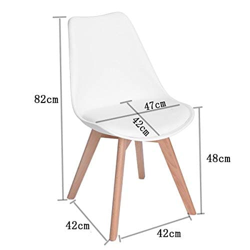 DORAFAIR Table et Chaises Salle Manger,Ensemble Table et 4 chaises,Table Ronde 80 * 80cm et 4 Chaise Scandinave Blanc