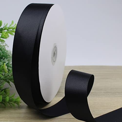 CC wonderland zone Ruban Satin Noir 91m x 25mm de décoration Ruban Cadeau,Ruban de décoration Ruban Tissu pour Mariage