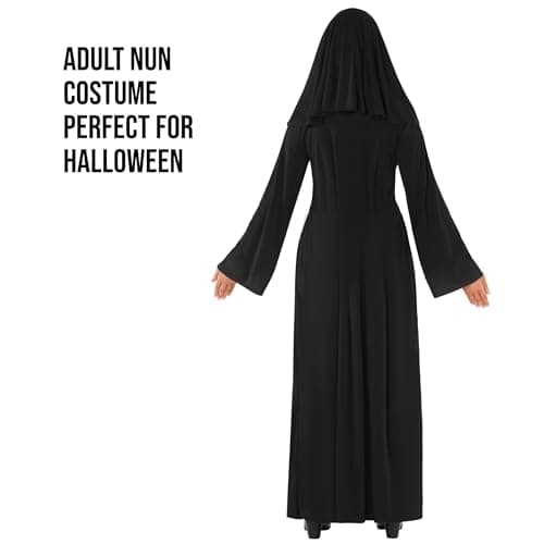 Fun Shack Costume Bonne Sœur Femme, Déguisement Halloween Religieuse, Coiffe Incluse, M