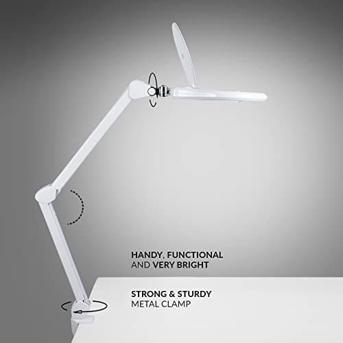 Neatfi Elite HD XL Super LED avec Pince Prise européenne, 6500K, Compatible avec Les Yeux (Blanc, 15 CM)
