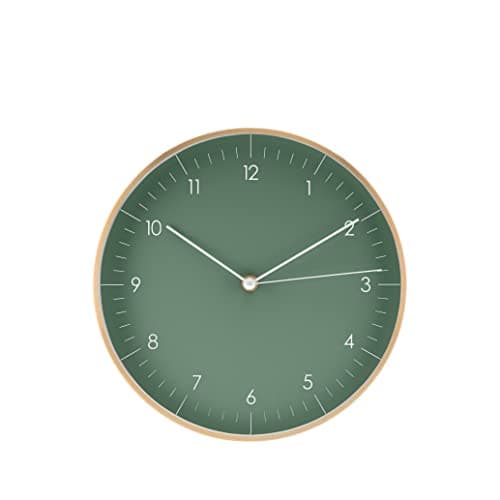 LUUK LIFESTYLE Horloge Murale à Quartz, Mouvement Silencieux, Vert Foncé