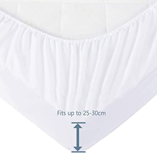 Bedecor Coton Protège Matelas Imperméable et Respirante,Alèse, Couvre Matelas, Anti-Acarien Hypo-Allergénique (180x190/200cm)