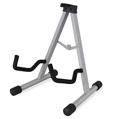 EastRock Support de Guitare Portable Étage Trépied Universel réglable A Fame Pliable Plusieurs guitares pour guitare acoustique Guitare électrique Basse (Gris)