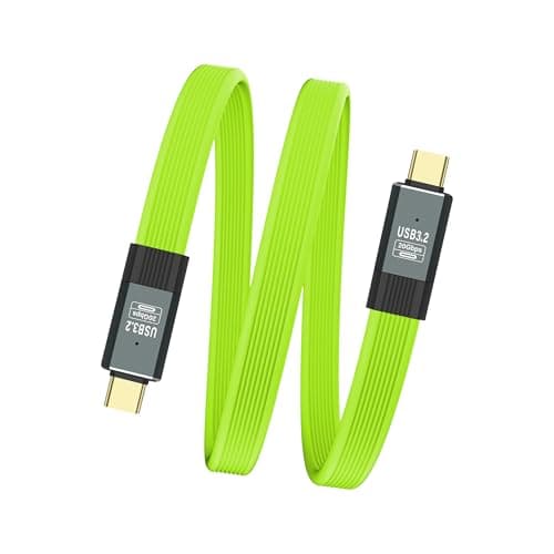 SinLoon Câble de charge rapide USB 3.2 Gen 2, câble USB C vers USB C, support de charge rapide 5A/100W, transfert de données à 20 Gbps, sortie vidéo 8K à 60 Hz-Vert