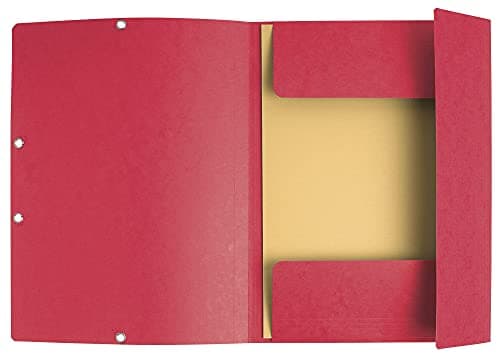 Exacompta - Réf. 55510E - Paquet de 10 chemises à élastiques - pochettes 3 rabats - en carte lustrée 400 g/m2 - dimensions 24 x 32 cm pour documents au format A4 - 10 couleurs assorties