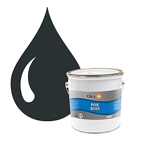 ICOPEINT POK BOIS : Peinture Bois glycéro microporeuse intérieur extérieur 2,5L - RAL 7016 Gris anthracite