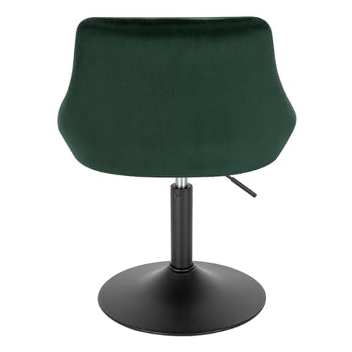 WOLTU Lot de 1 Tabouret de comptoir réglable en Hauteur et pivotante,Tabouret de bistrot en Velours Structure métallique, Hauteur Réglable de 38-49.5cm, Vert Foncé, BH242dgn-1