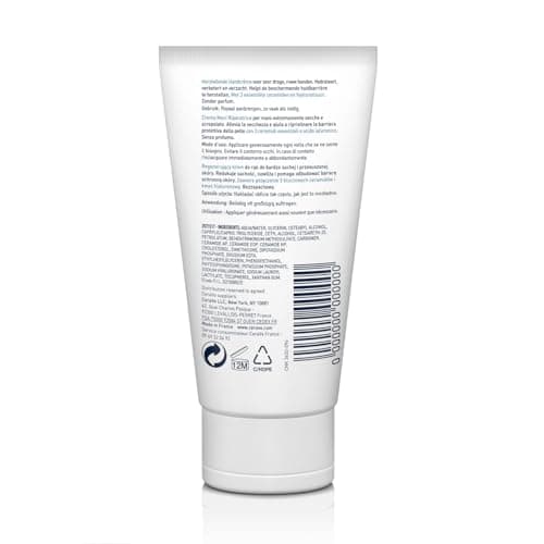 CeraVe - Crème Mains Réparatrice - Nourrit & Hydrate 24 h - Répare & Apaise - Acide Hyaluronique + 3 Céramides Essentiels - Sans Parfum - Peau Très Sèche, Gercée, Abîmée - 2 x 50 ml