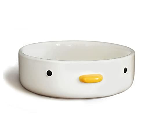TULANDOT Bols à Salade de Poussins Mignons et Amusants,Bol à Salade Drôle de Canard 16cm,Céramique de Sécurité pour Poussin Emaillée Faite à la Main, Grands Bols à Nouilles