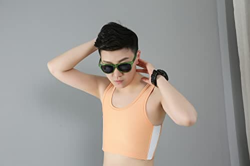 BaronHong Poitrine Binder Respirant Mesh Élastique Shapewear pour Tomboy Trans Lesbian (jaune, 4XL)