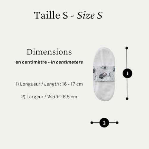 Fait main en France: Lot de 5 Protège-slips Lavable - 100% Coton (S)