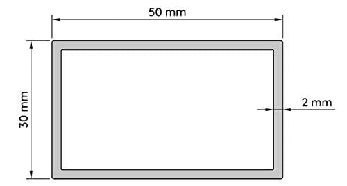 Sous-structure de terrasse en aluminium de 2 m - Profil : 30 x 50 mm - Pour tous les types de lames en bois et WPC