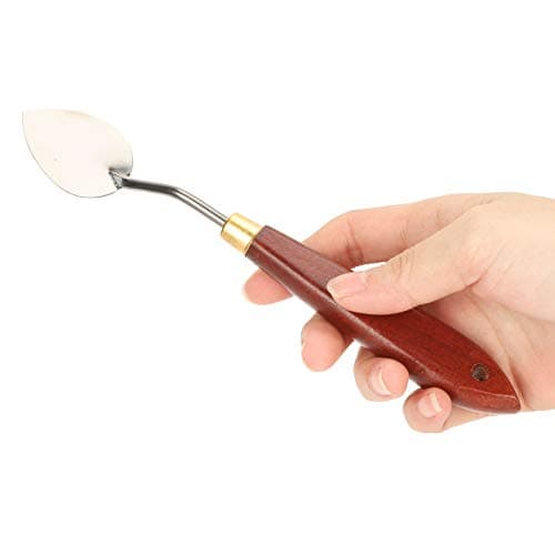 Inoxydable Couteau PeintureCouteau à Palette de Spatule Peinture Grattoir de Mélange de Peinture, 7Pcs Spatule Peinture Acrylique Painting Tools