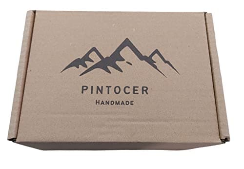PintoCer Lot de 2 tasses à expresso en céramique sans anse Bleu/noir