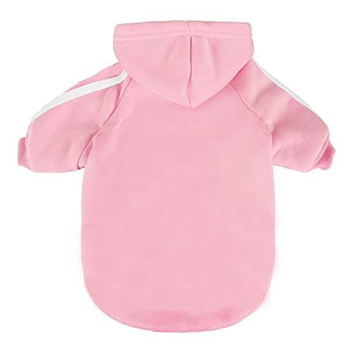 Ducomi Sweat à Capuche pour Chien 100% Coton - Manteau pour Petit, Moyen et Grand Chiens, Chihuahua, Bouledogue Français, Labrador, Pitbull et Amstaff, Pull Confortable (Rose, XL)