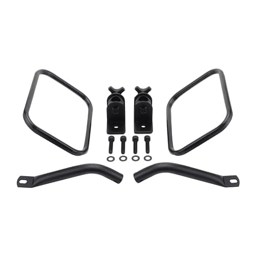 GOOFIT Vue arrière de la Colonne a modifiée carrée Rétroviseur Remplacement pour Wrangler TJ JK JKU 1997-2017 UTV ATV