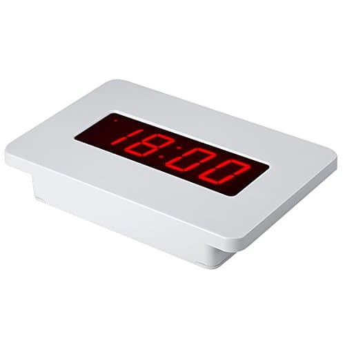 Timegyro Silent LED numérique Wall Clock Night Lights réveil Batterie utilisée Uniquement, Les Piles alcalines alcalines 4pcs Peuvent Continuer à fonctionner Pendant Plus de 12 Mois. (Blanc)