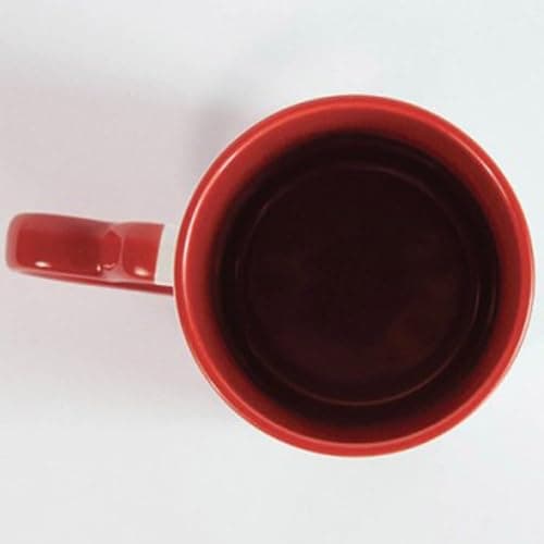 Mug céramique personnalisé photo avec anse cœur et intérieur rouge – Tasse personnalisable avec anse cœur rouge – Idée cadeau femme, homme, noel, fête mères, st valentin