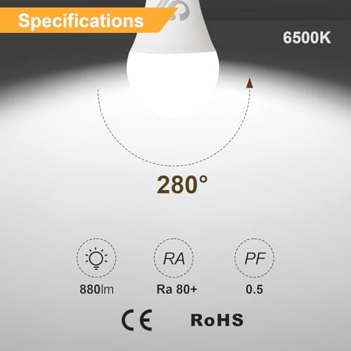 GY Ampoule LED E27 14W (équivalent 100W), 1540 lumens 6500K Blanc Froid, A60 Ampoule E27 LED Efficacité Energétique, E27 LED Angle de faisceau de 280° Non-Dimmable, Lot de 12