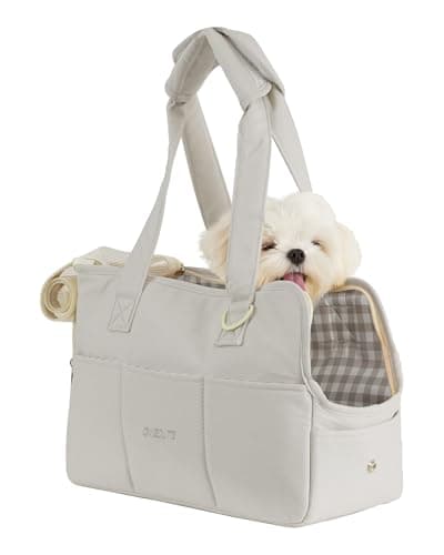 ONECUTE Sac de Transport pour Chat Chien Chiot Respirant et Pliable Sac de Voyage Sac à Bandoulière Sac à Main Chien pour Petit Animaux Capacité de Charge Jusqu'à 3 kg (Petit, Gris)