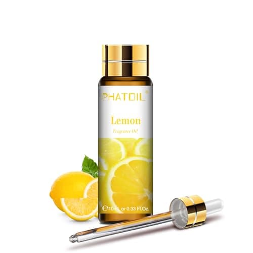 PHATOIL Huile Essentielle Citron 10 ml, Huile Essentielle Fruitée pour Diffuseur, Huile Parfumée de Citron pour Aromathérapie, Humidificateur, Bougies