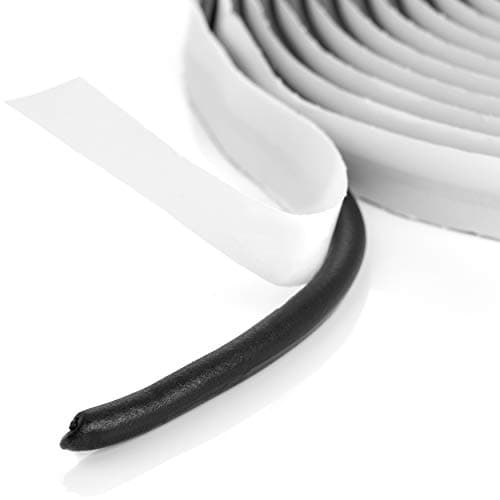 Poppstar cordon adhésif rond en butyle (10 m x 6 mm), Mastic butyle, Joint rond, caoutchouc Noir