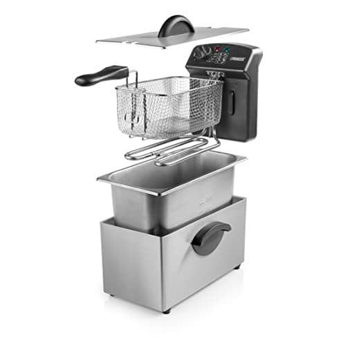 Princess Friteuse Castel – 3L – 2000 Watts – Acier inoxydable – Technologie Zone Froide – 182626