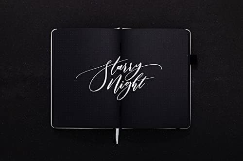 Scribbles That Matter Papier noir B5 Bullet Dotted Journal + Stylo gratuit! B5 Starry Night by Ton carnet pointillés rigide 160 g/m2, épais résistant aux saignements pour le travail (7 x 10)