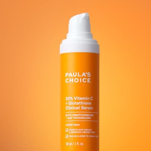 Paula's Choice Sérum Expert 25% Vitamine C + Glutathion - Sérum Visage Anti Age - Cible Les Dégâts Causés Par Le Soleil & Unifie Le Teint - avec Glutathion - Tous Types de Peaux - 30 ml