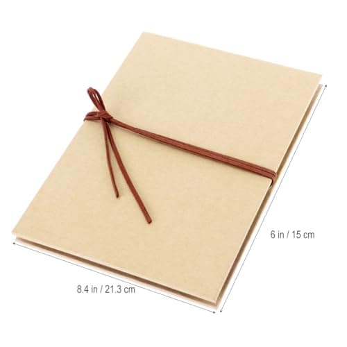 BESTOYARD Papier kraft rigide - Style accordéon - 36 pages - Pour remise de diplôme, anniversaire, mariage, diplôme - Pages marron clair
