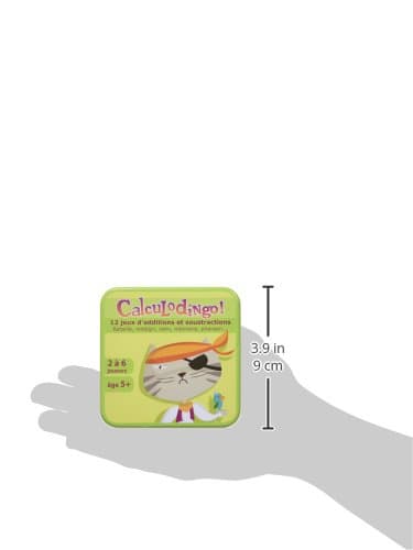 Aritma - CALCULDINGO GS/CE2 - Jeu de Cartes Éducatif dès 5 ans - 12 Jeux d'Aditions et Soustractions - Consolider les Acquis en Calcul Mental - 2 à 4 joueurs - 15 min - Version Française