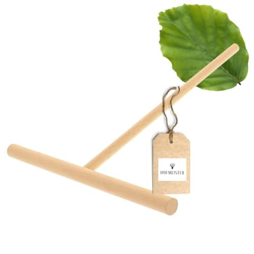 HOFMEISTER® Répartiteur de pâte à crêpes en bois - Répartiteur pour pâte à galettes et crêpes, étale la pâte de manière très fine et uniforme, pas de rayures sur la plaque de cuisson, 22 cm