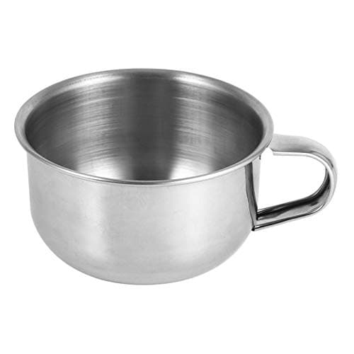 Bol de savon, Bol de rasage, bol de rasage en acier inoxydable Tasse de rasage Outil de nettoyage de mousse pour crème à raser, savon ou pinceau