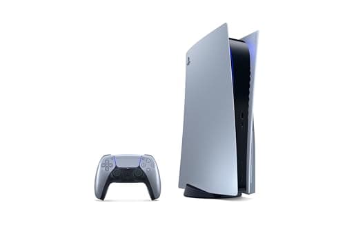 Sony, Manette PlayStation 5 officielle DualSense, Sans fil, Batterie rechargeable, Bluetooth, Compatible avec PS5, Couleur : Sterling Silver