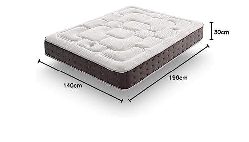 SIMPUR Relax | Matelas Epaisseur 30 cm Royal Top Visco-Graphene | 140x190 cm | Haut Niveau de conductivite Thermique | Reducteur electricite Statique | Perfect Soutien Haute Resilience