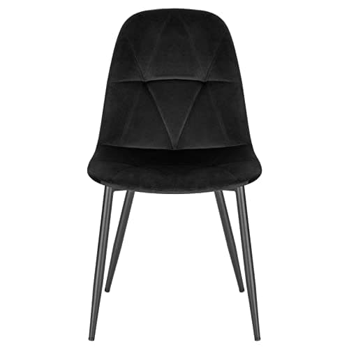 Lestarain Lot de 4 Chaises de Salle à Manger, Chaise Salon, Chaise Scandinave, Chaise de Cuisine en Velours avec Pieds en métal, Assise Rembourré, Nior LCNI109004-4