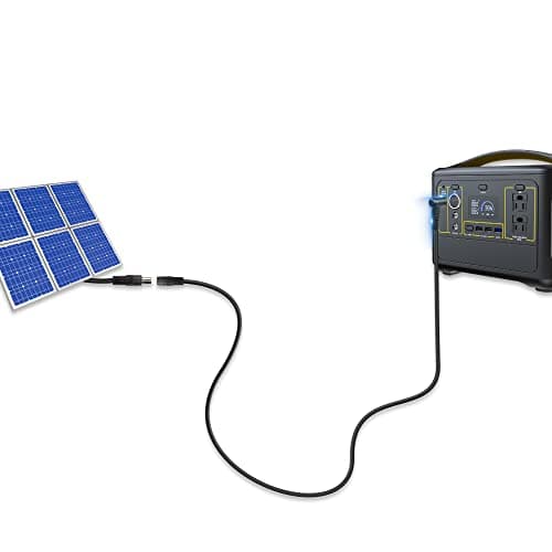 GINTOOYUN Lot de 2 cordons d'alimentation DC7909 14 AWG CC 7,9 mm x 0,9 mm à angle droit mâle à 90 degrés mâle vers CC 7,9 mm x 0,9 mm femelle pour panneau solaire, station de charge portable, etc