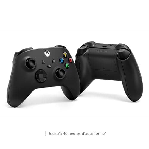 Xbox Manette sans Fil - Carbon Black Pour Xbox Series X, Xbox Series S, Xbox One, Windows 10 & 11, Android et iOS - Noir