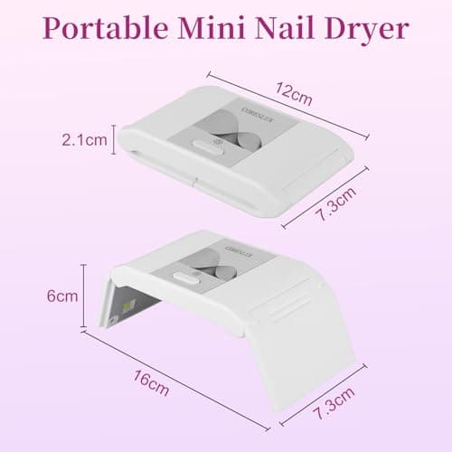 CORESLUX Mini Lampe UV Séchoir à Ongle Portable, 36 W Sèche-ongles Pliable avec Minuteur 60s/120s, Lampe UV Ongles Gel Shellac, Néon, Lampe UV Ongles Pour Tous les Gels (Blanc)