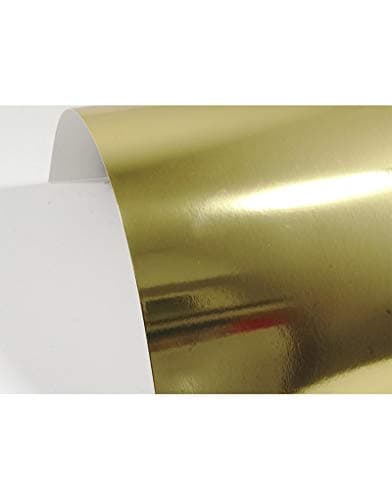 Netuno 10x carton miroir or A4 210x297 mm 300g Mirror Gold carton effet miroir papier miroir métallique papier de bricolage effet miroir pour billets d'entrée cartes de visite calendriers DIY