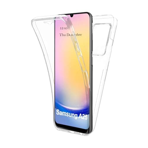 AURSTORE Coque pour Samsung Galaxy A25,Protection intégrale Avant + Arrière en Rigide, Housse Etui Pochette Tactile Protection 360 degré