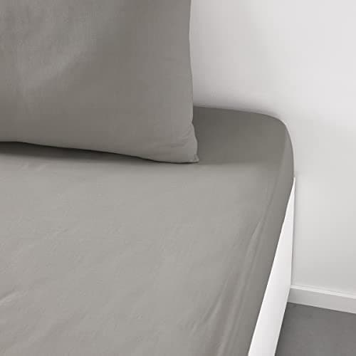 TODAY Essential - Drap Housse 90X190 cm 1 Personne 100% Coton Uni, Dune
