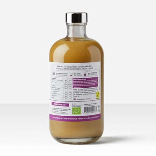 GIMBER Sweet Lilly Concentré de gingembre biologique 500 ml | Boisson biologique sans alcool provenant d'un mélange de gingembre, de fruits de la passion, d'ananas et de curcuma